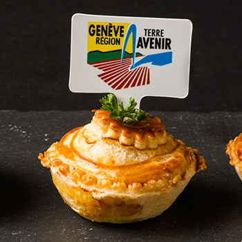 Feuilleté préparé avec des produits locaux GRTA à Genève